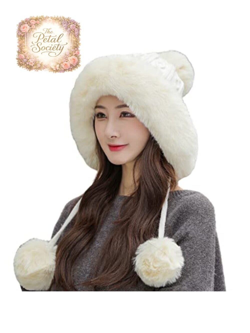 Sherpa Knit Beanie Fleece Lined Ear Flaps Pom Pom Winter Hat